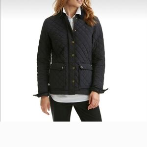 Vineyard Vines Women's Black Quilted Barn Utility Jacket Coat Size Medium